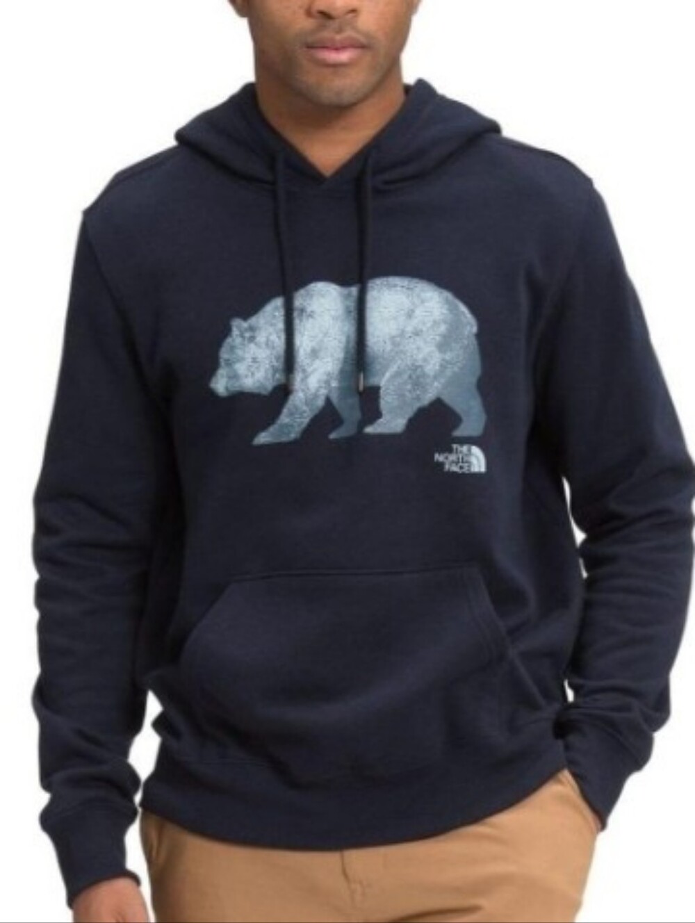 The North Face Men's Blue Bear Logo Pullover Hoodie Sz M